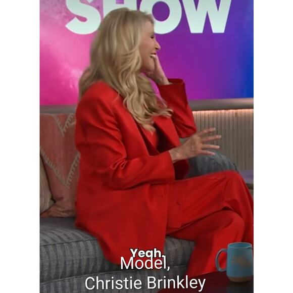 ALICE + OLIVIA DENNY NOTCH COLLAR RED BOYFRIEND BLAZER sz 12 NWT - Picture 1 of 11